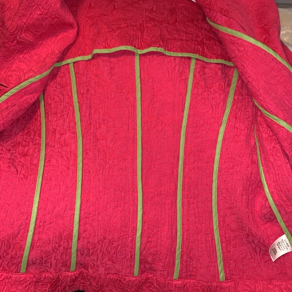 CWC Structured Jacket with Contrast Cuffs, Pockets, Button front, Unlined, Cute! - Picture 8 of 10